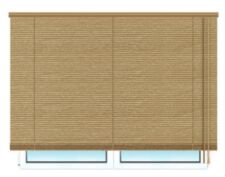 Деревянные горизонтальные жалюзи 25 мм 32 натуральный цена. Купить в «Мастерская Жалюзи»